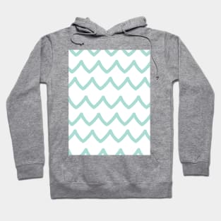 White blue sea ocean waves Hoodie